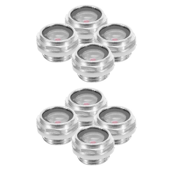 FOMIYES 8Pcs Aluminum Oil Level Sight Window Indicator for Air Compressor Tanks with Male Thread