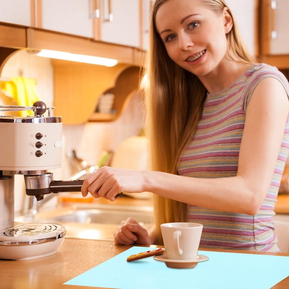 FOMIYES 8Pcs Blue EVA Fridge Floor Mats Heat Resistant Anti Skid Kitchen Mats