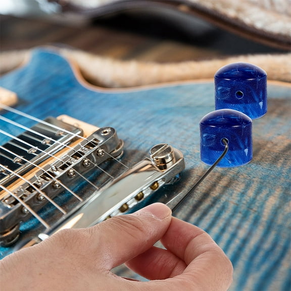 FOMIYES 8Pcs Blue Plastic Guitar Knobs for Electric Guitar and Bass with Certified Technology