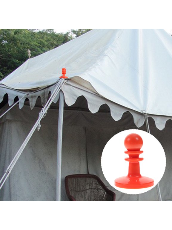8Pcs Camping Hat Red Plastic Anti Stab Awning Rod Cover for Tent Pole Support and Tarpaulin Protection