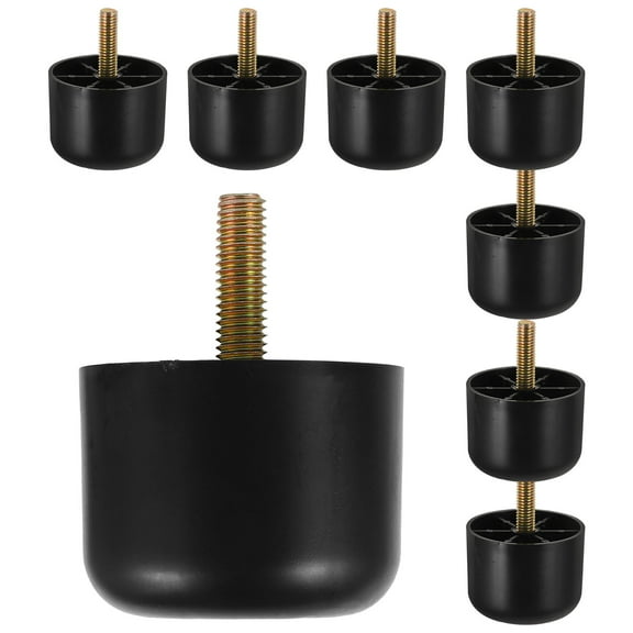 FOMIYES 8Pcs Furniture Legs for Home Use Black Plastic Feet with Stability Support and Easy Installation