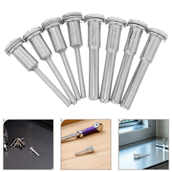 FOMIYES 8Pcs Grinder Extension Attachments Plated Silver Steel Mandrel for Rotary Tool Cutting and Precise Metal Trimming