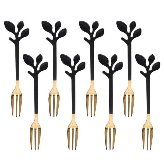 FOMIYES Stainless Steel Cake Forks with Comfortable Grip 8 Pieces
