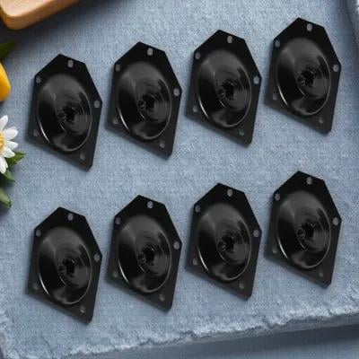 FOMIYES 8Pcs Leg Fixing Plates Furniture Black for Sofa Assembly