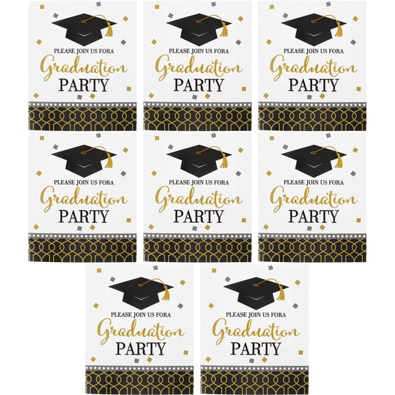 FOMIYES 8Pcs Party Invitations Cards Paper Elegant Design Communication Facilitation for Graduation Events