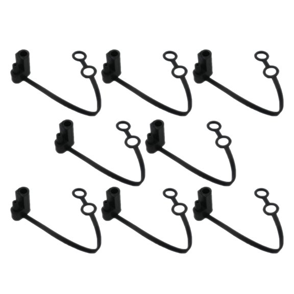 FOMIYES 8Pcs Sae Waterproof Connector Caps Black Dustproof Protectors for Trailer Light Plugs