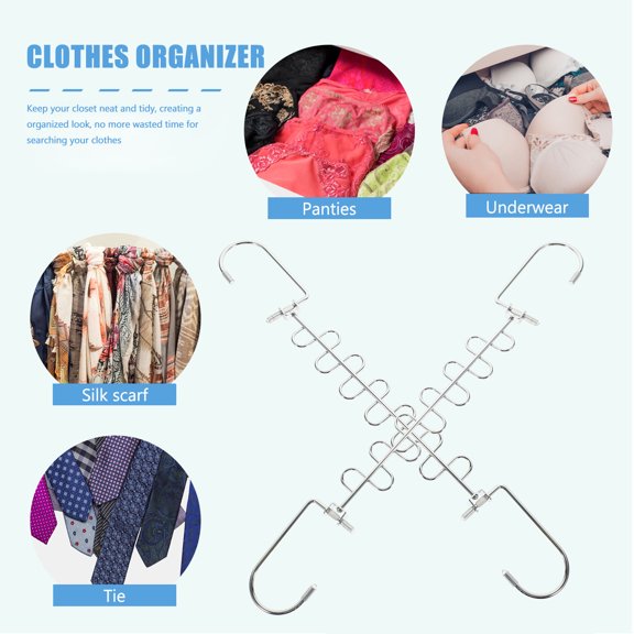 FOMIYES 8Pcs Transparent Space Saving Metal Hanger with Closed Slot Design for Wardrobe