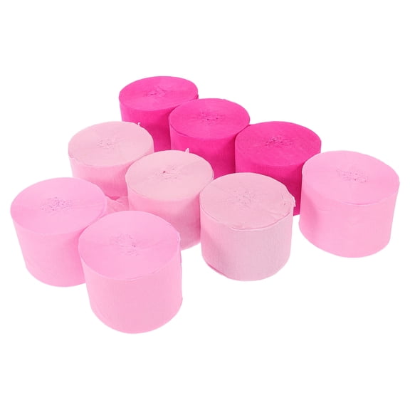 FOMIYES 9-Pack Pastel Paper Streamers for Party Decorations, Birthday, Wedding, Shower, and Event Decor Supplies