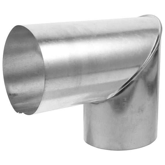 FOMIYES 90 Degree Stainless Steel Chimney Flue Exhaust for Home Kitchen with Flame Retardant Coating Silver