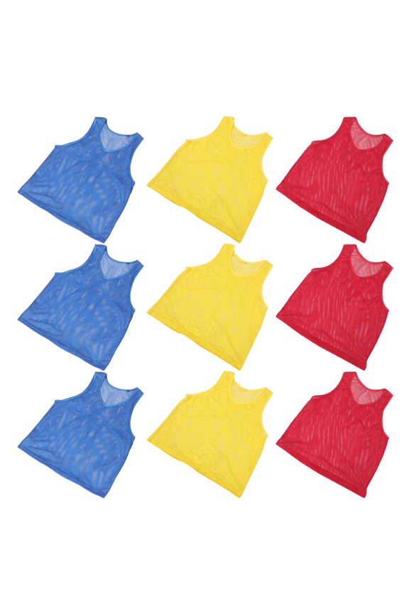 9Pcs Adult Athletic Training Bibs with Wide No Slip Shoulder Straps for Team Sports
