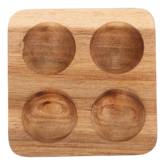 FOMIYES Acacia Wood Penguin Egg Holder for Kitchen Countertop Durable Brown Egg Storage Stand