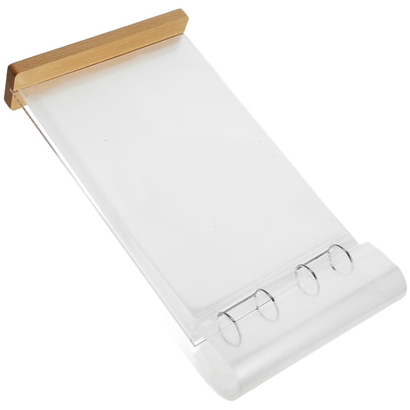 FOMIYES Acrylic Menu Stand with Double Sided Flip Design for Cafes and Tea Shops Light Yellow A4 Size