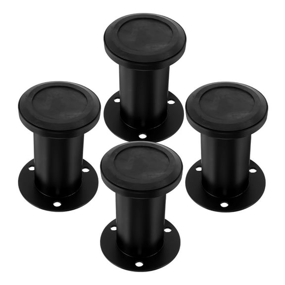 FOMIYES Adjustable Bed Support Legs for Heavy Duty Use Black Steel 4 Pieces
