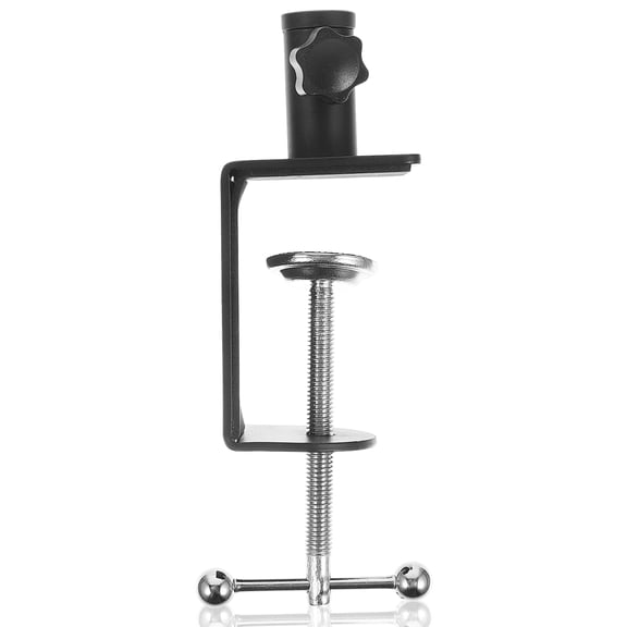 FOMIYES Adjustable Black Table Mount Clamp for Home Desk with Strong Aluminum Alloy