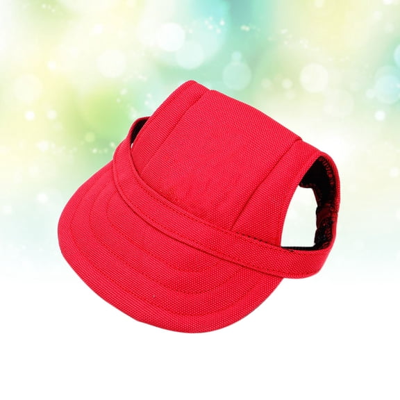 FOMIYES Adjustable Dog Baseball Cap Red Oxford Cloth Everyday Wear 1Pack