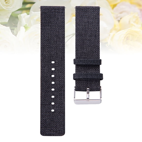 FOMIYES Adjustable Nylon Watch Straps Replacement Strap Black 1Pcs Classic Look
