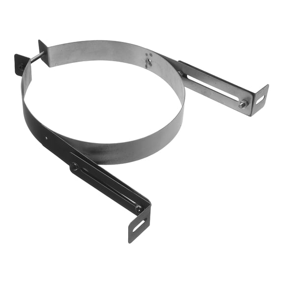 FOMIYES Adjustable Stainless Steel Chimney Pipe Support Bracket Black for Secure Wall Mount