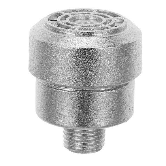 FOMIYES Air Compressor Silencer with Noise Reduction Technology Plated Silver Metal Shell for Efficient Airflow