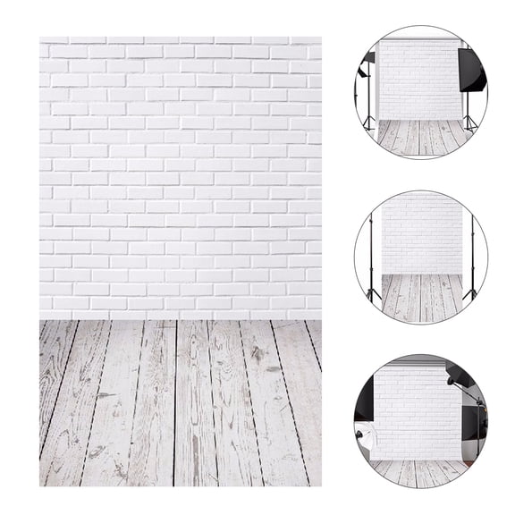 FOMIYES Alasum 1Pc White Brick Wall Pattern Backdrop Fabric Photography Background Cloth for Photo Scenes