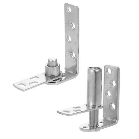 FOMIYES 1Set Durable Stainless Steel Swinging Door Hinge Plated Silver Dual Direction for Gates and Cabinets