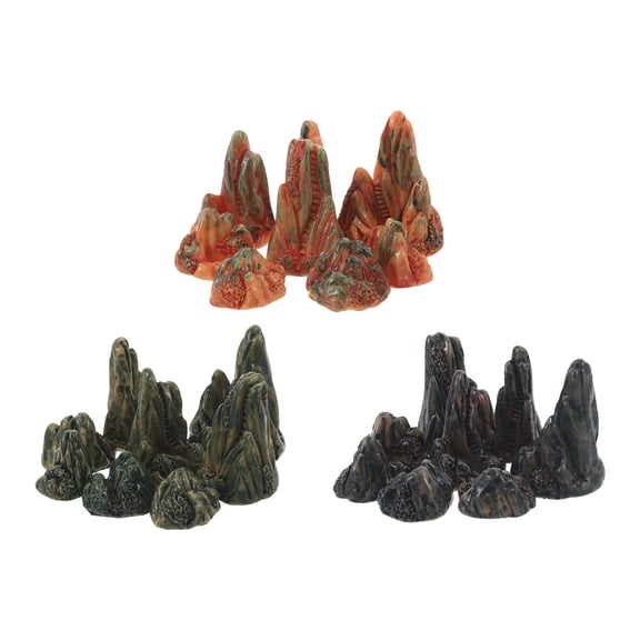 FOMIYES Alasum 24Pcs Artificial Diorama Rocks for Fish Tank Zen Garden Bonsai Landscape Model Accessories