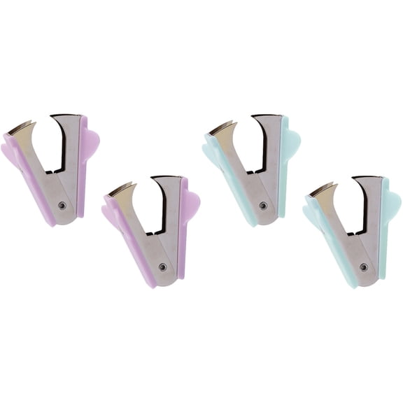 FOMIYES Alasum 4pcs Nail Staple Remover Tool Ergonomic Design PP Aluminum for Adults Office Use Assorted Color
