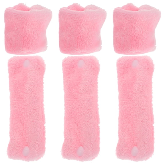 FOMIYES Alasum 6Pcs Coral Fleece Hair Rollers Pink No Heat Sleep Hair Curler for Natural Waves