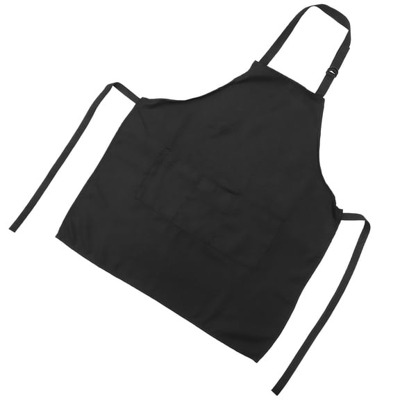 FOMIYES Adjustable Black Waterproof Apron with Pocket for Cooking and Kitchen Use