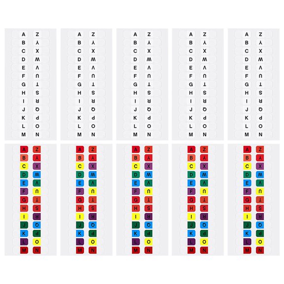 FOMIYES Safe Material Alphabet Tabs for Books Notebooks with Assorted Colors