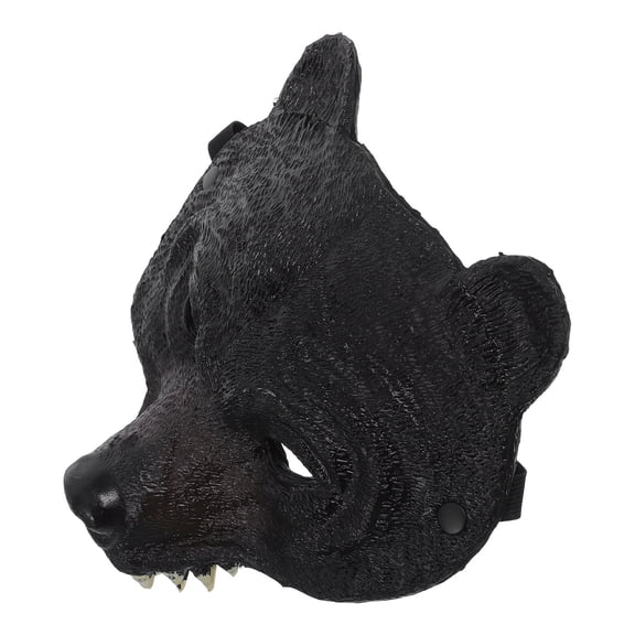 FOMIYES Bear Mask Black PU Masquerade Decor Realistic and Comfortable