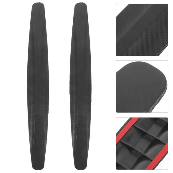 FOMIYES Anti Collision Strips for Cars 2Pack Bumper Strip Black PVC Car Owners Front Rear Bumper Protector