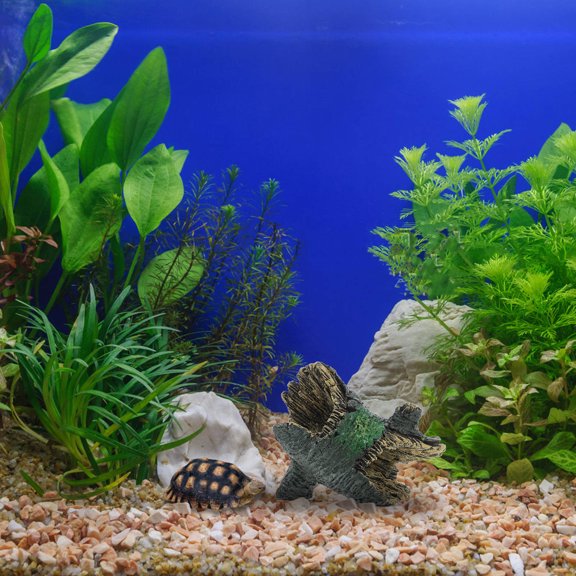 FOMIYES Aquarium Decor Bubbler Reptile Cave Hideout Habitat Set Resin Multi 1Pack