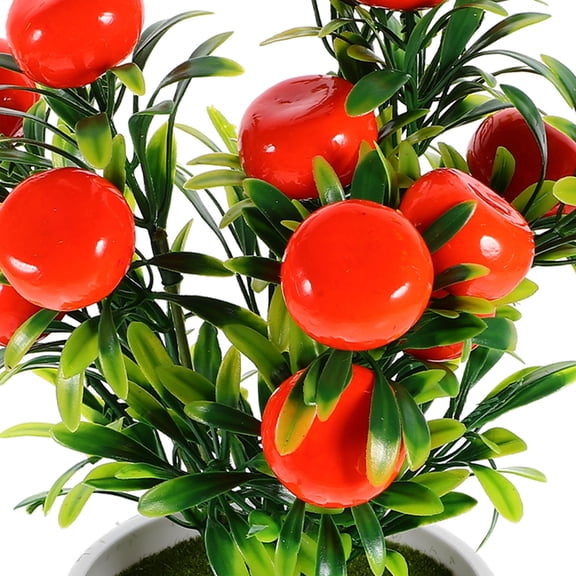 FOMIYES Artificial Potted Orange Fruit Tree Fake Bonsai Plant for Indoor Table Decoration