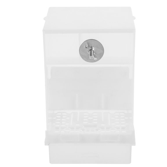 FOMIYES Pet Feeder, White Acrylic, Automatic, Large Capacity, Easy Application for Birds