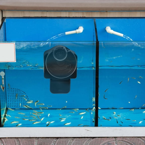 FOMIYES Black Automatic Fish Feeder Small Tank with Timer for Convenient Aquarium Feeding