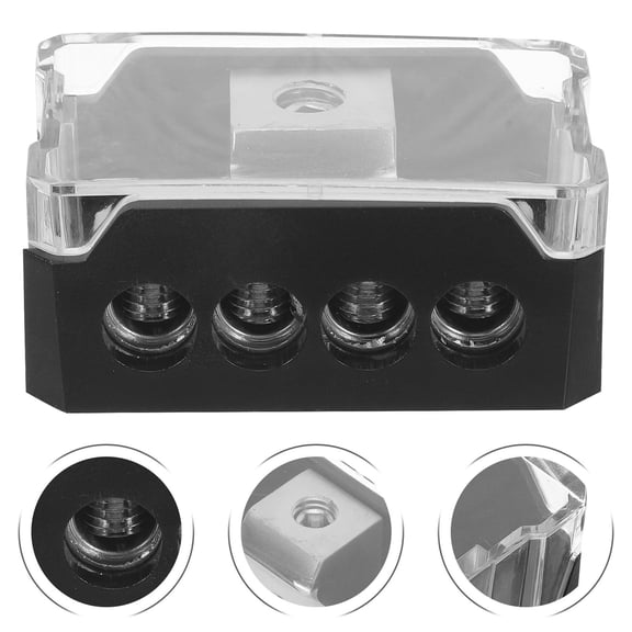 FOMIYES Car Audio Power Distribution Block, Zinc Alloy Battery Terminal Splitter for Automotive Amplifier Wiring Systems