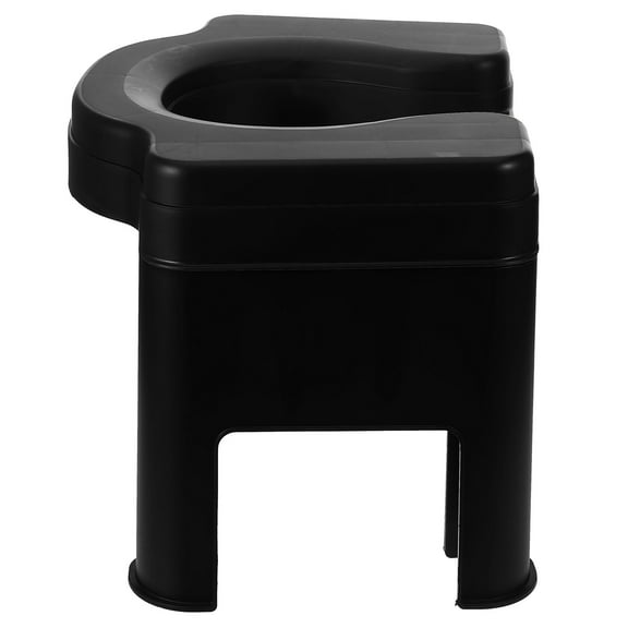 FOMIYES Bathroom Potty Stool Black PP Prevent Constipation 1Set