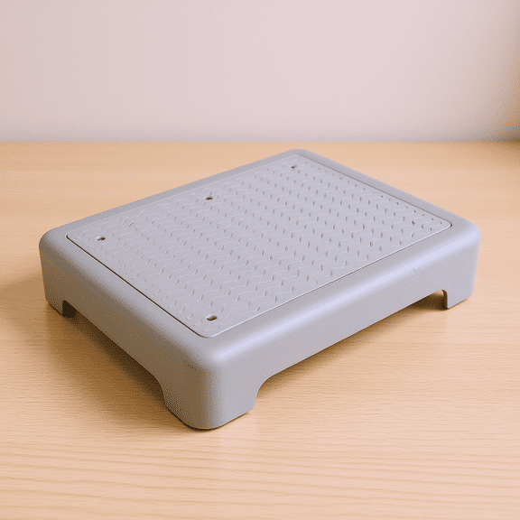 FOMIYES Light Grey Bathroom Step Stool with Non- Platform and Wide Seat for Elderly Safety and Stability