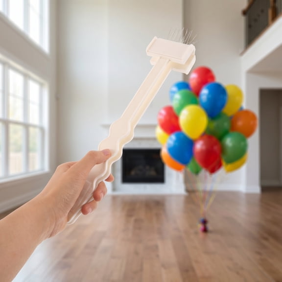 FOMIYES Beige Balloon Popper Tool with Ergonomic Grip for Effortless Balloon Popping At Parties and Events