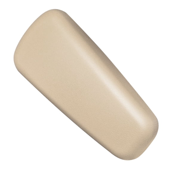 FOMIYES Beige PU Armrest Cushion for Cars Exceptional Support Waterproof Console Size 15.5x6.5x3.5 Inches