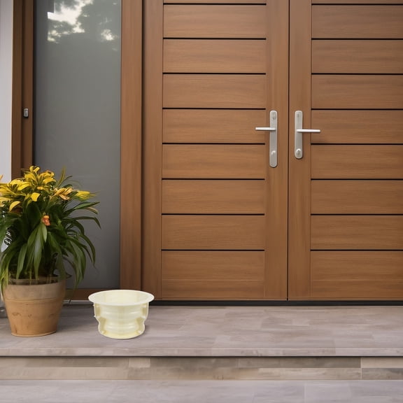 FOMIYES Beige Plastic Mold for Concrete Pillars with Elegant European Design for DIY Column Casting