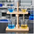 FOMIYES Adjustable Wooden Funnel Rack Beige Stable Design for Storage ...