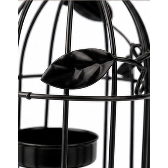 FOMIYES Birdcage Hanging Tealight Holder Black Wire Candle Holder 1Pcs