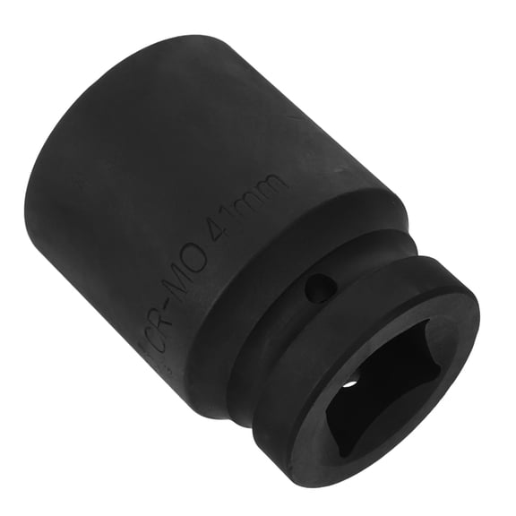 FOMIYES Black 1 Inch Impact Socket Alloy Steel 6 Point Double-Head Design for Auto Repair