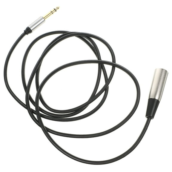 FOMIYES Black 3 Pin Microphone Wire Audio Transferring Cable with Shock Resistant Durable Texture