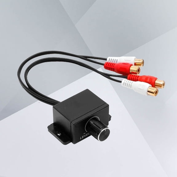 FOMIYES Black Car Audio Level Controller Remote Volume Control for Amplifier and Speaker Systems