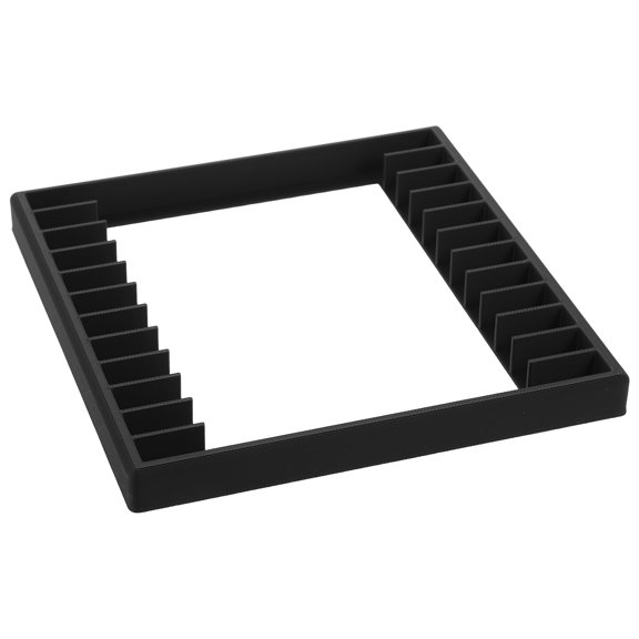 FOMIYES Black Cd Storage Holder with Vertical Slots for Desktop and Bookshelf Use