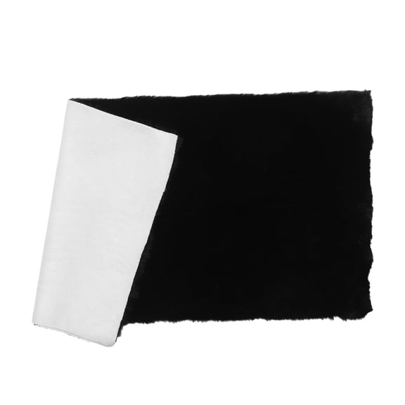 FOMIYES Black Fabric Cover for Table Soft Plush Non Slip Dresser Top Vanity Mat