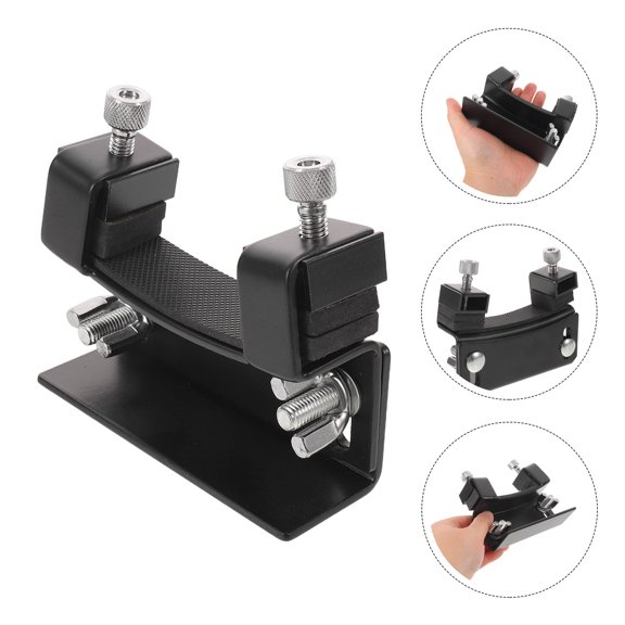 FOMIYES Black Metal Bass Drum Platform Lifter Adjustable Height Drum Riser with Stable Base Support