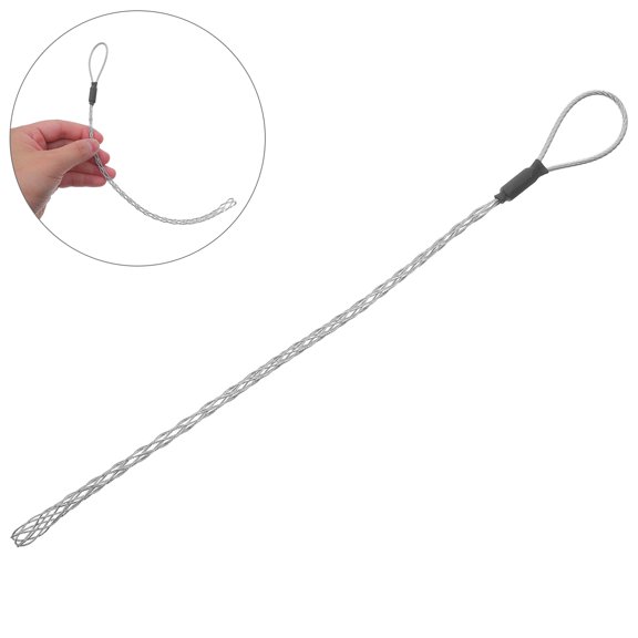 FOMIYES Black Metal Wire Pulling Grip with Eye Mesh for Cable Threading